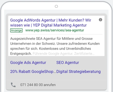 Beispiel Anzeigetext